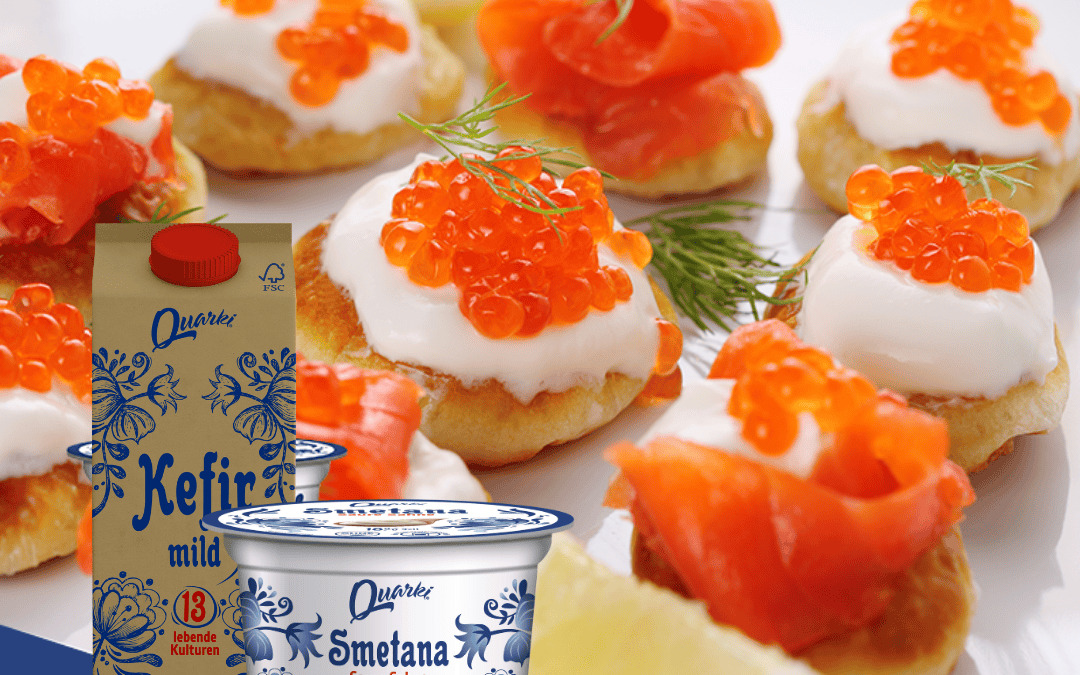 Blinis mit Kaviar oder Lachs