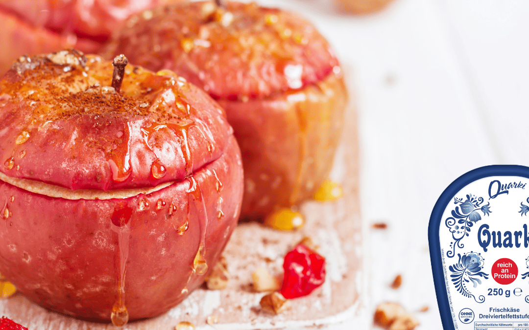 Bratäpfel mit Quarkfüllung und Rosinen