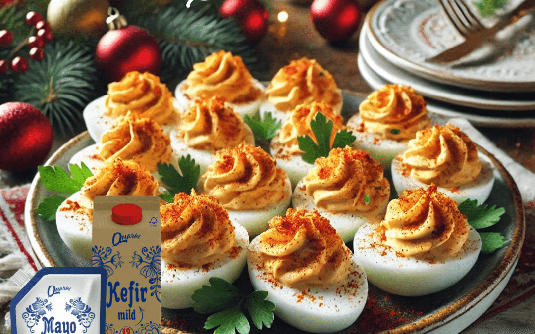 Gefüllte Eier mit würziger Kefir-Mayonnaise