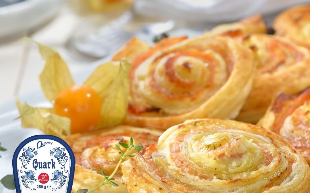 Herzhafte Quark-Käse-Schnecken