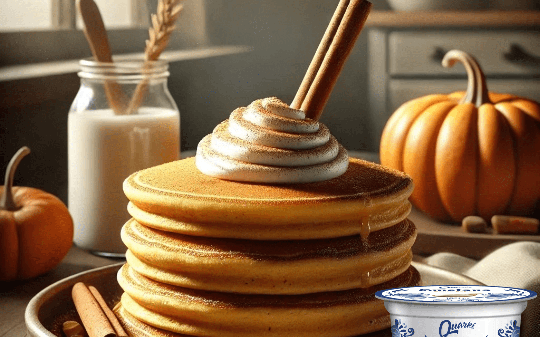 Pumpkin Spice Pancakes mit Smetana-Topping