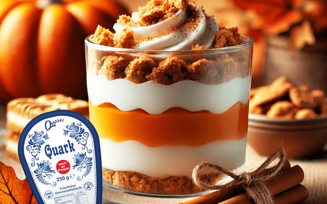 Pumpkin Spice Quark-Dessert im Glas
