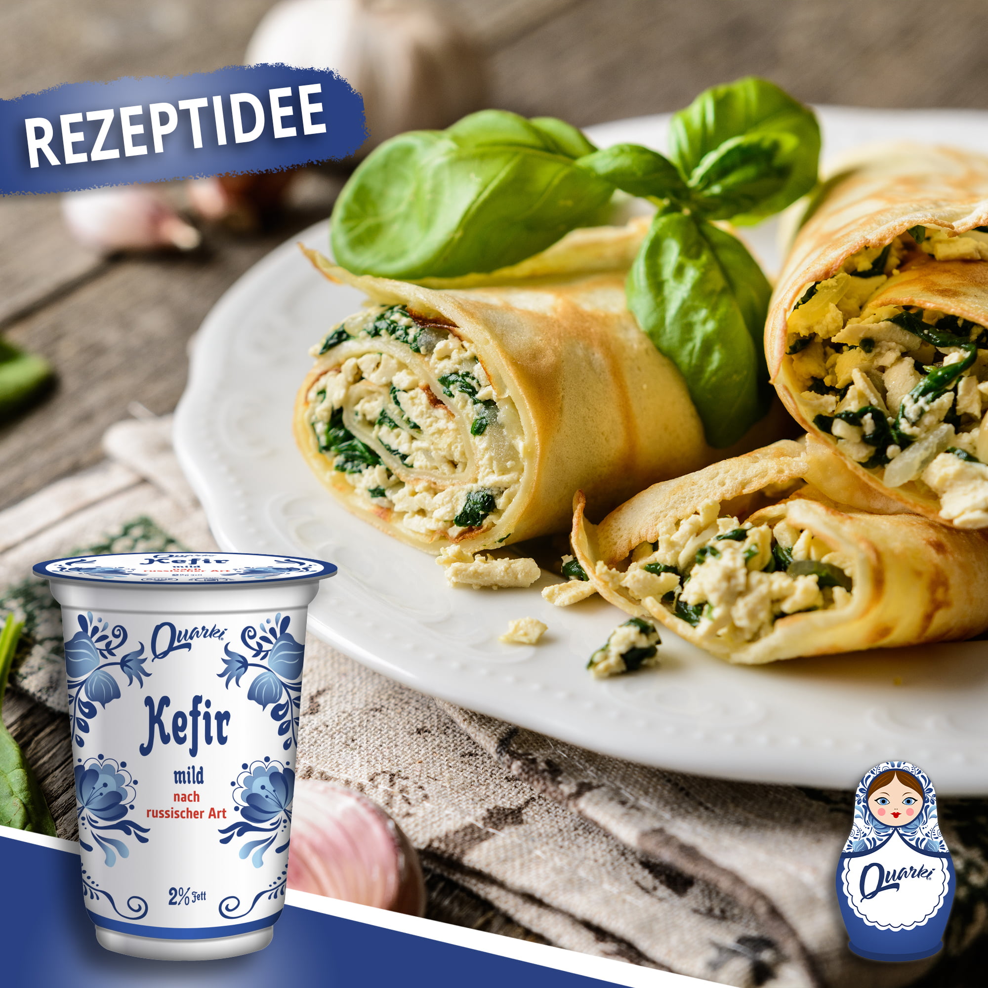 Rezeptidee - Spinat Pfannkuchen - clean