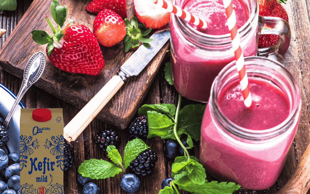 Waldbeer -Kefir-Minz Drink